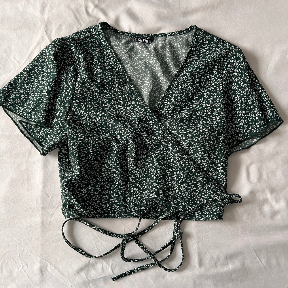 Shein Wrap Crop Top
